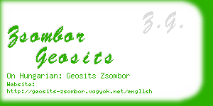 zsombor geosits business card